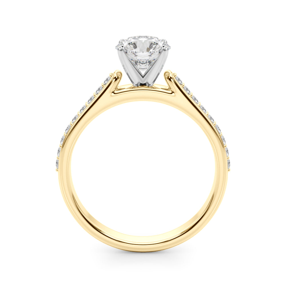 Brilliant Remount Ring Round Diamond Engagement Ring — 9K/18K Gold & Platinum