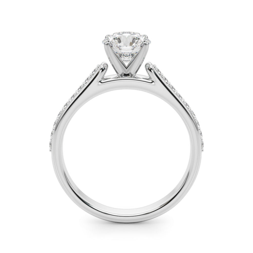 Brilliant Remount Ring Round Diamond Engagement Ring — 9K/18K Gold & Platinum