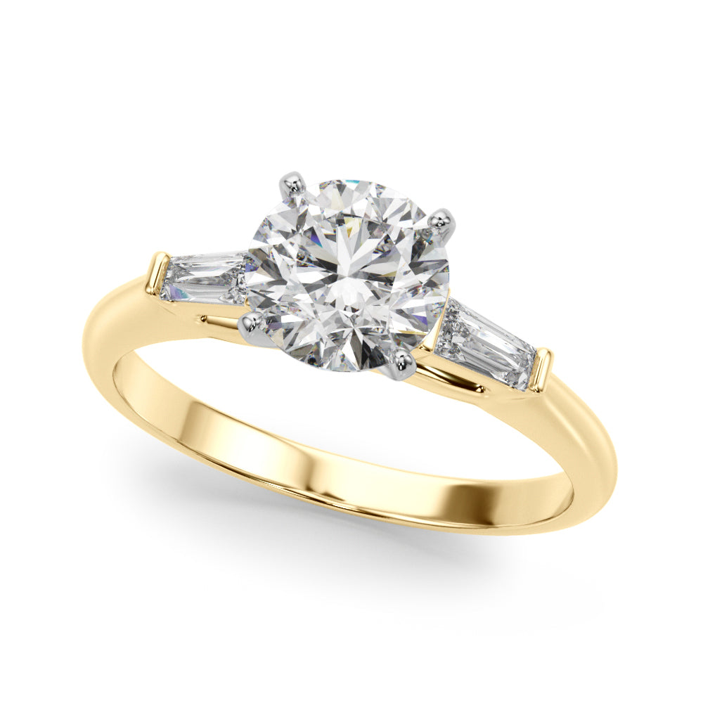 Majestic Remount Ring Round Diamond Engagement Ring — 9K/18K Gold & Platinum