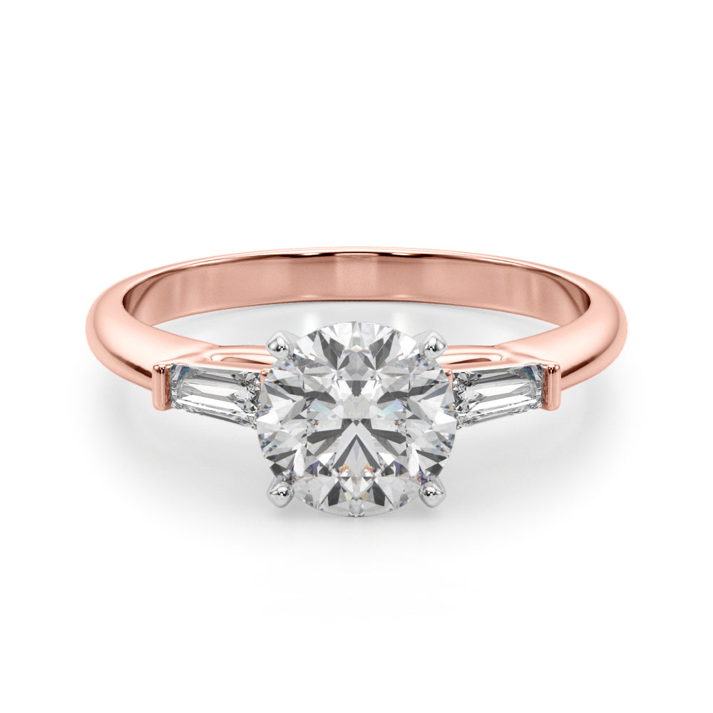 Majestic Remount Ring Round Diamond Engagement Ring — 9K/18K Gold & Platinum