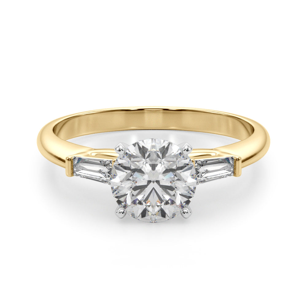 Majestic Remount Ring Round Diamond Engagement Ring — 9K/18K Gold & Platinum