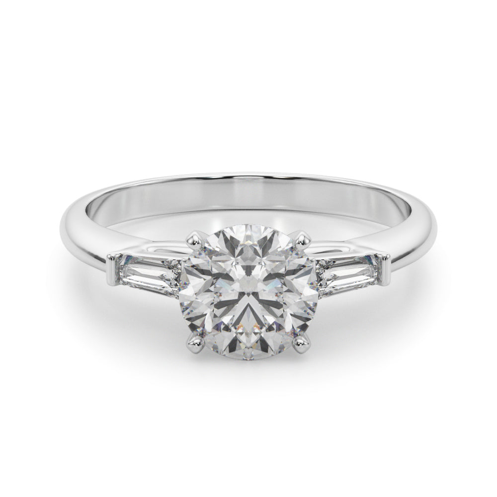 Majestic Remount Ring Round Diamond Engagement Ring — 9K/18K Gold & Platinum