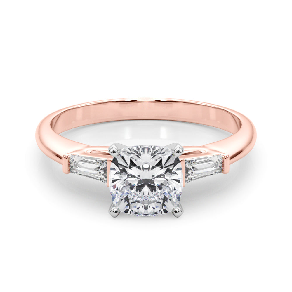 Majestic Remount Ring Round Diamond Engagement Ring — 9K/18K Gold & Platinum