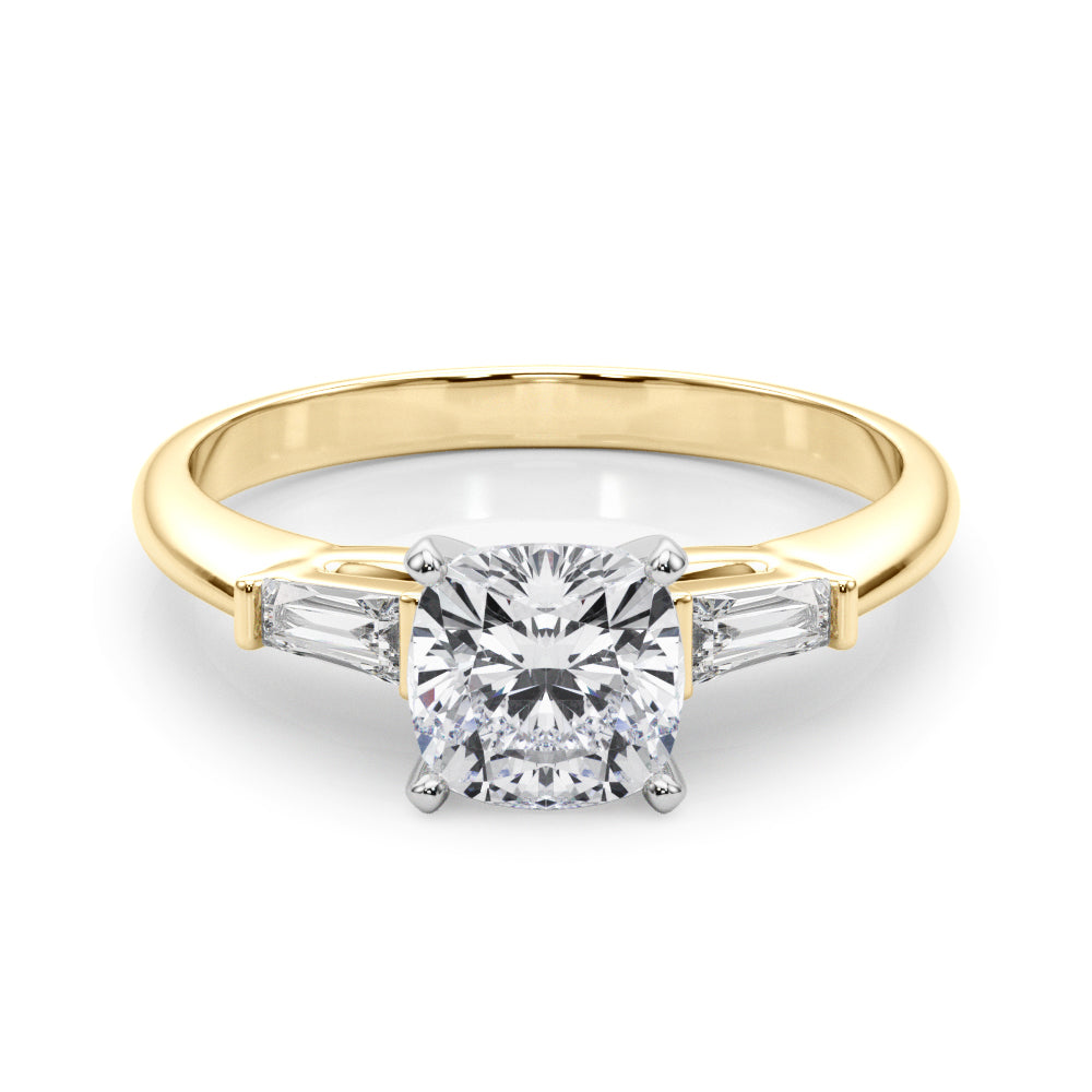 Majestic Remount Ring Round Diamond Engagement Ring — 9K/18K Gold & Platinum