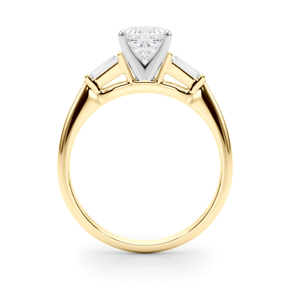 Majestic Remount Ring Round Diamond Engagement Ring — 9K/18K Gold & Platinum