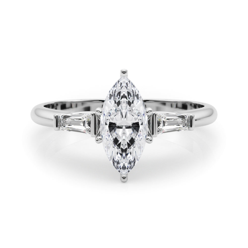 Majestic Remount Ring Round Diamond Engagement Ring — 9K/18K Gold & Platinum