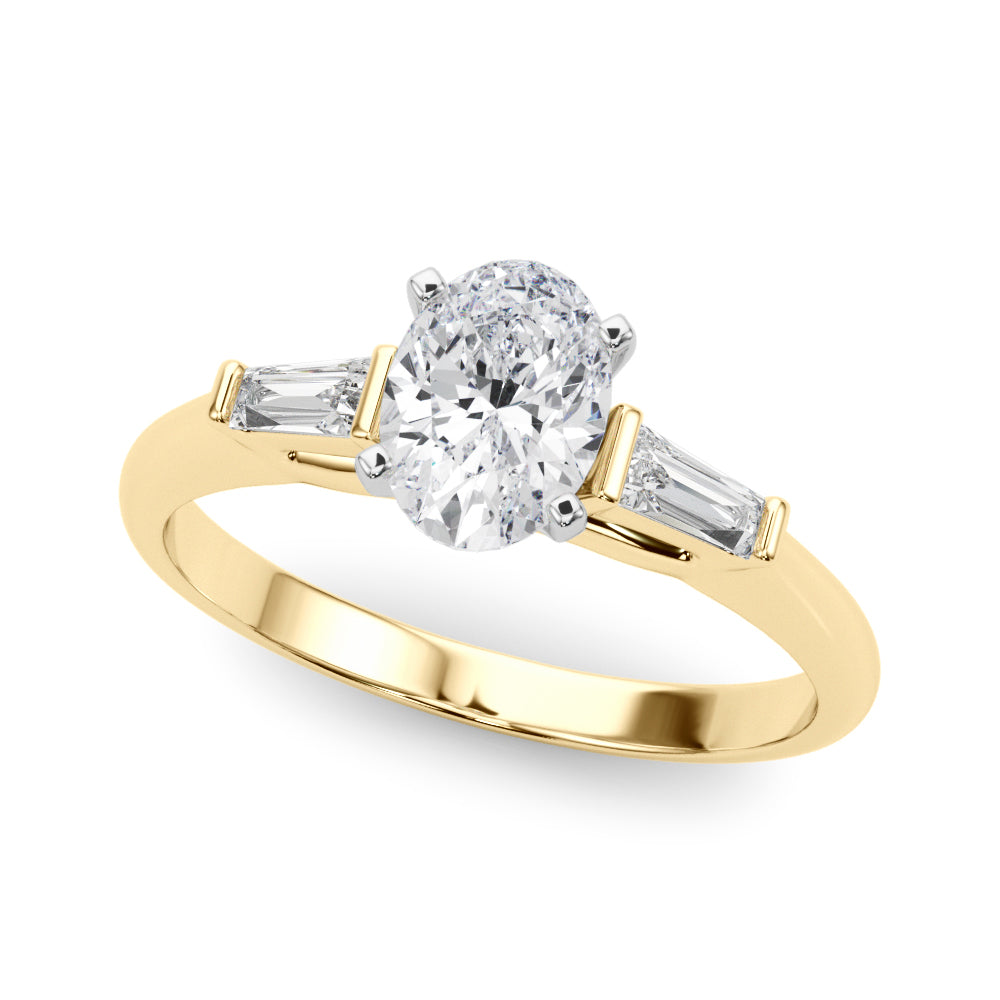 Majestic Remount Ring Round Diamond Engagement Ring — 9K/18K Gold & Platinum