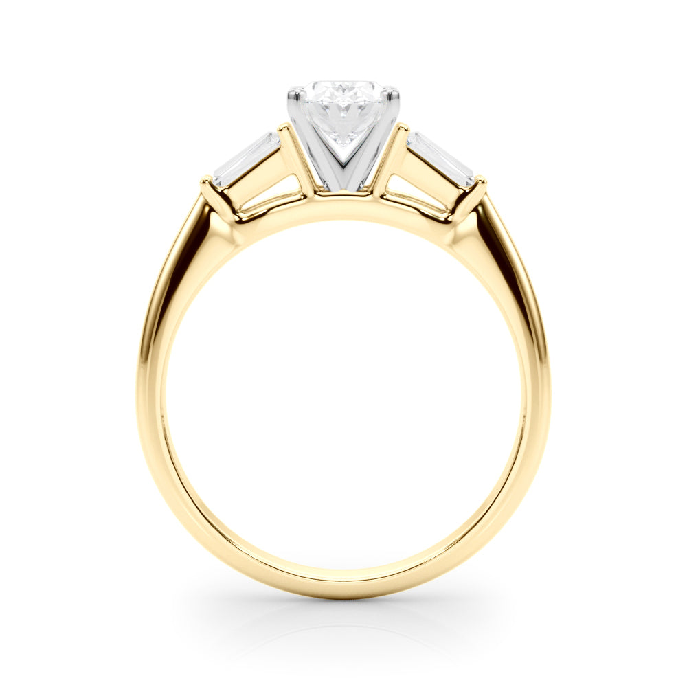 Majestic Remount Ring Round Diamond Engagement Ring — 9K/18K Gold & Platinum