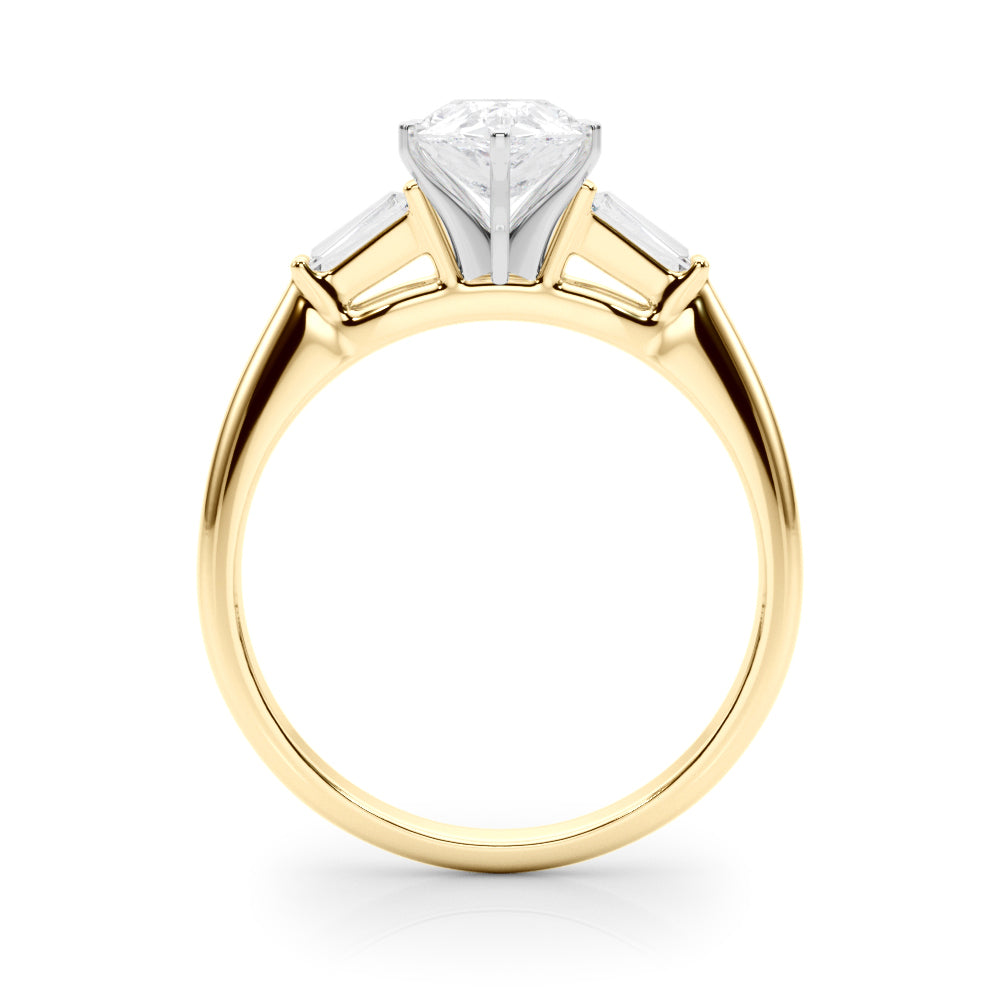 Majestic Remount Ring Round Diamond Engagement Ring — 9K/18K Gold & Platinum