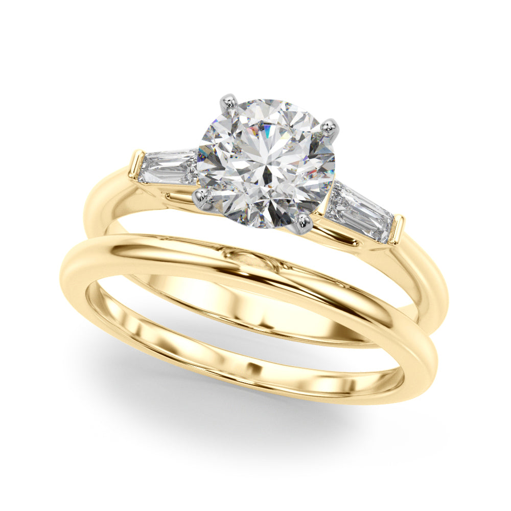 Majestic Remount Ring Round Diamond Engagement Ring — 9K/18K Gold & Platinum