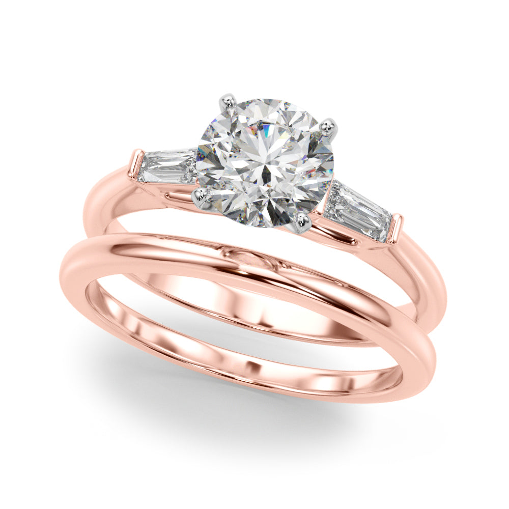 Majestic Remount Ring Round Diamond Engagement Ring — 9K/18K Gold & Platinum