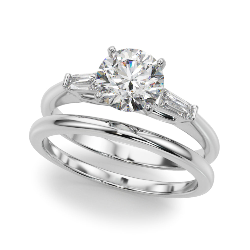Majestic Remount Ring Round Diamond Engagement Ring — 9K/18K Gold & Platinum