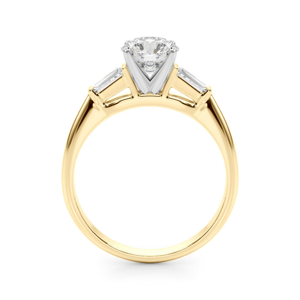 Majestic Remount Ring Round Diamond Engagement Ring — 9K/18K Gold & Platinum