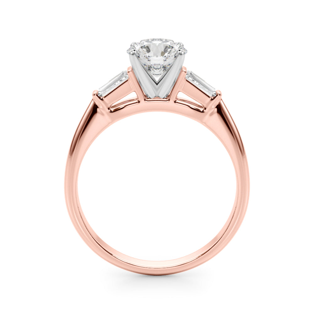 Majestic Remount Ring Round Diamond Engagement Ring — 9K/18K Gold & Platinum