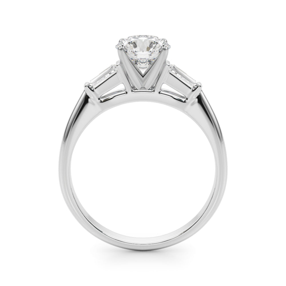 Majestic Remount Ring Round Diamond Engagement Ring — 9K/18K Gold & Platinum