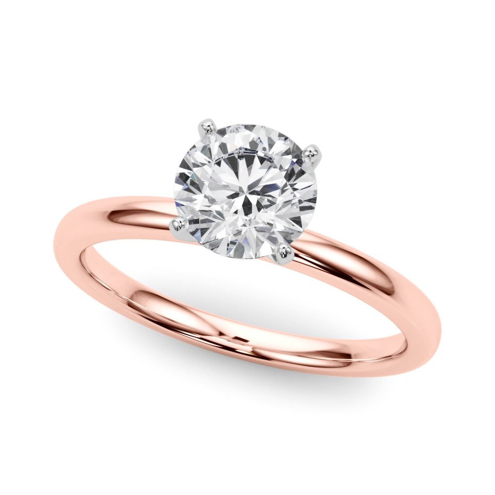 Noble Remount Ring Round Diamond Engagement Ring — 9K/18K Gold & Platinum