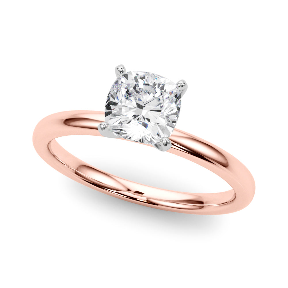 Noble Remount Ring Round Diamond Engagement Ring — 9K/18K Gold & Platinum