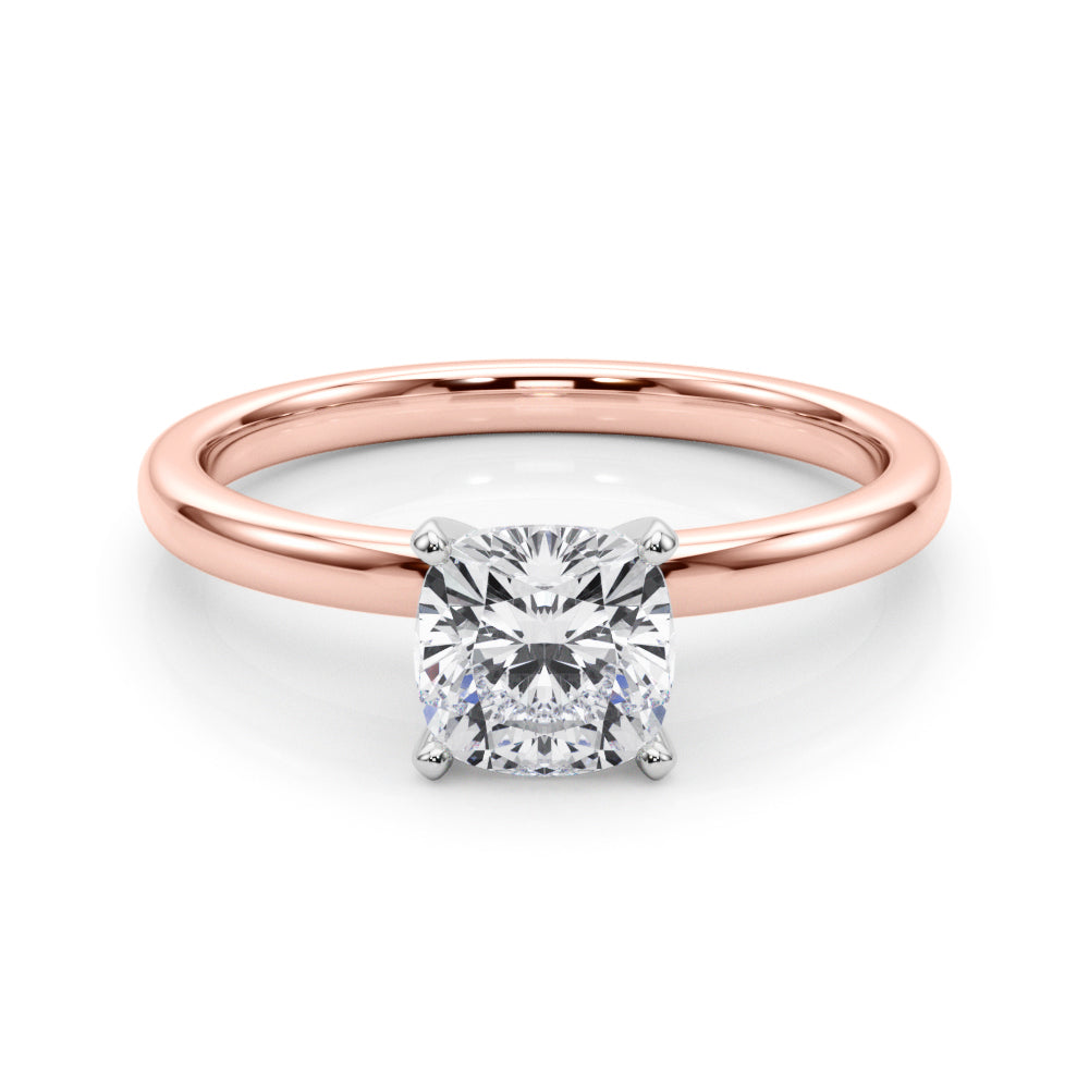 Noble Remount Ring Round Diamond Engagement Ring — 9K/18K Gold & Platinum