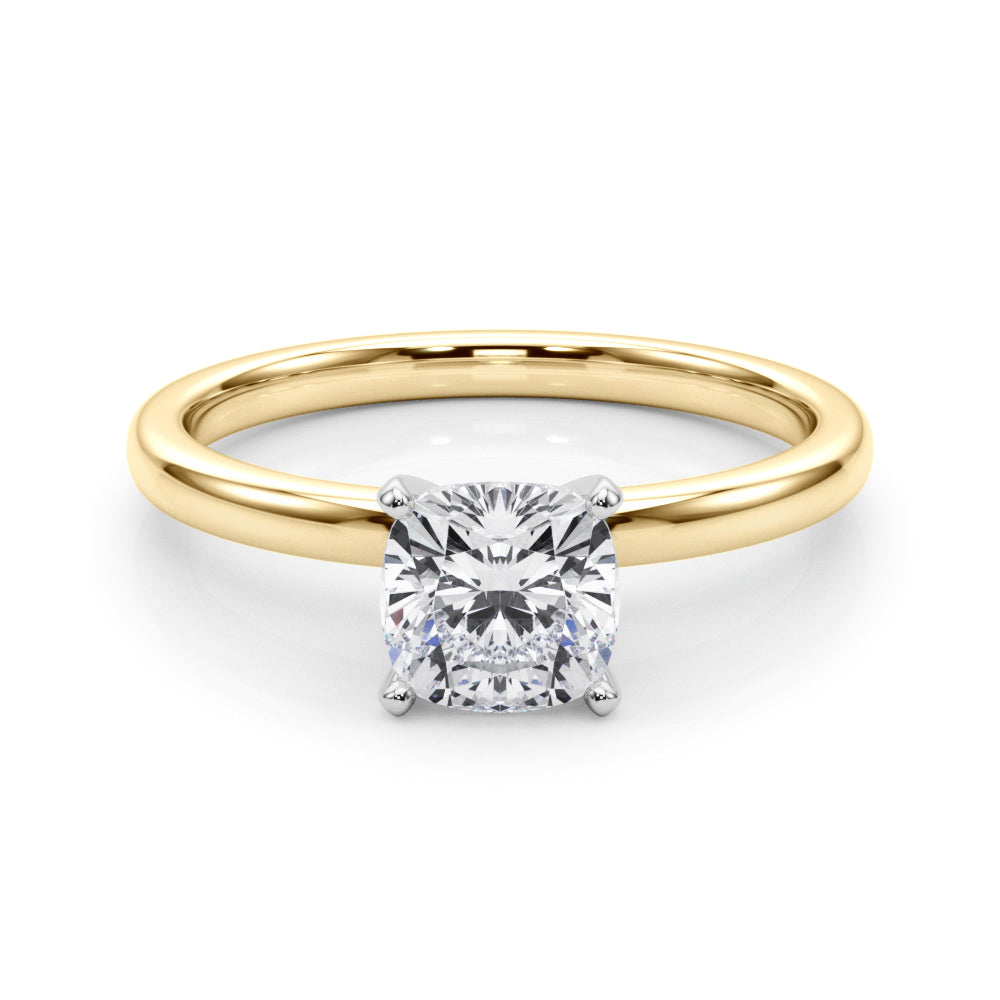 Noble Remount Ring Round Diamond Engagement Ring — 9K/18K Gold & Platinum
