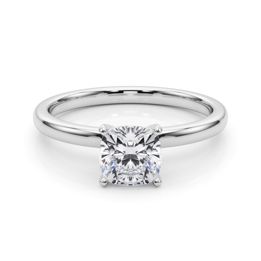 Noble Remount Ring Round Diamond Engagement Ring — 9K/18K Gold & Platinum