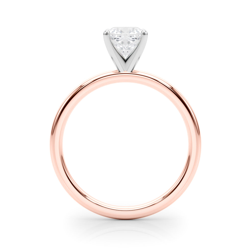 Noble Remount Ring Round Diamond Engagement Ring — 9K/18K Gold & Platinum