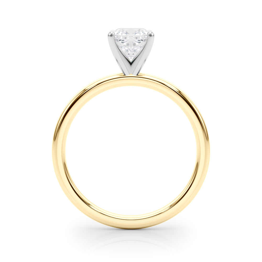 Noble Remount Ring Round Diamond Engagement Ring — 9K/18K Gold & Platinum