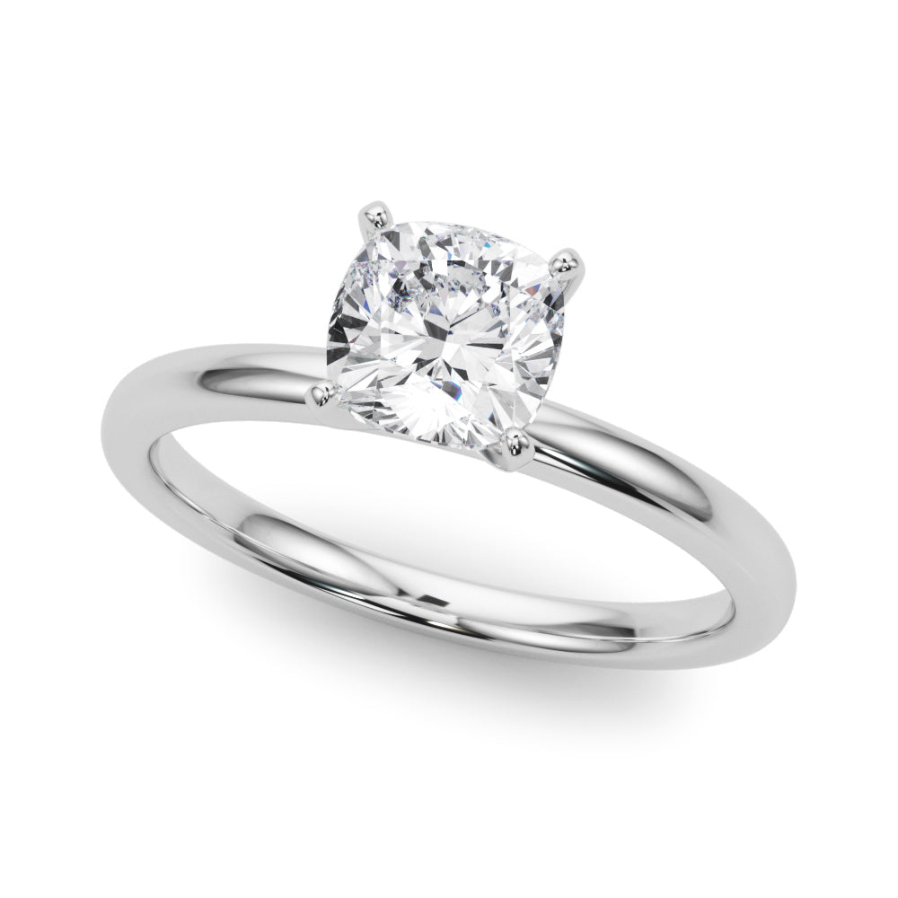 Noble Remount Ring Round Diamond Engagement Ring — 9K/18K Gold & Platinum