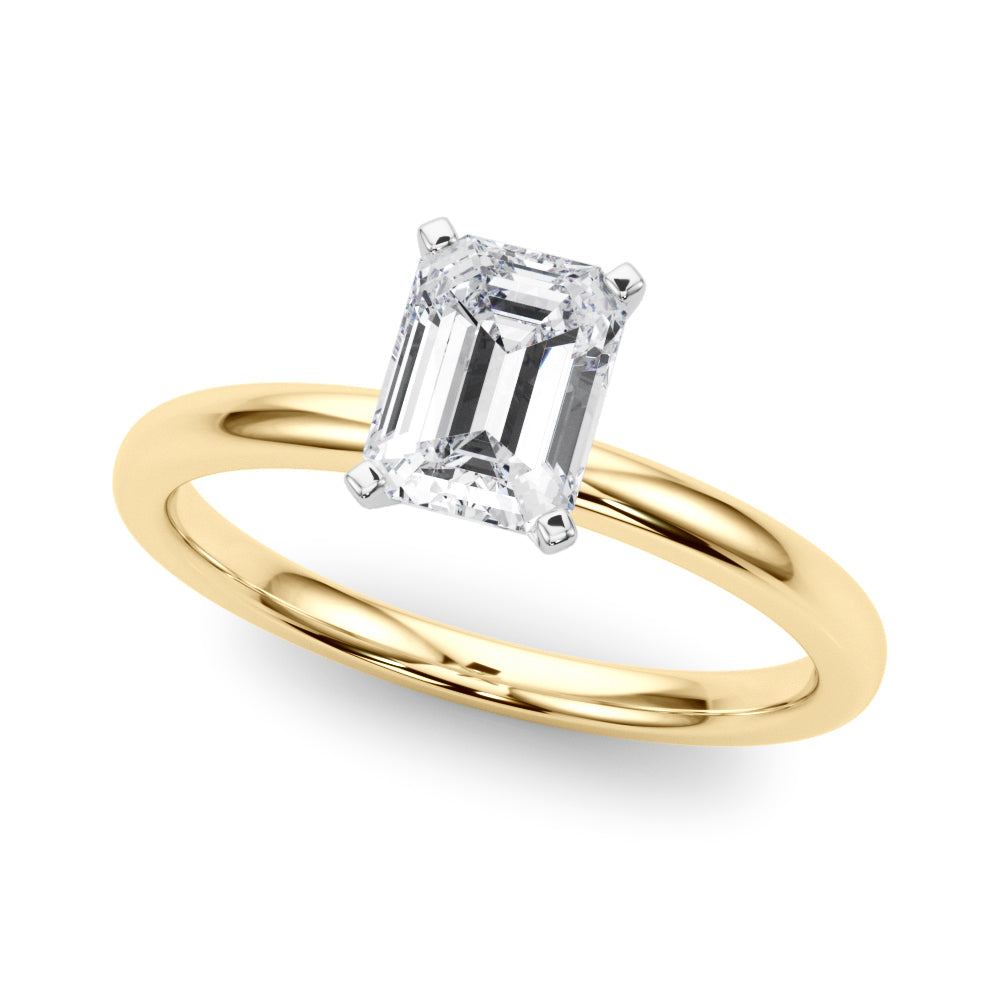 Noble Remount Ring Round Diamond Engagement Ring — 9K/18K Gold & Platinum