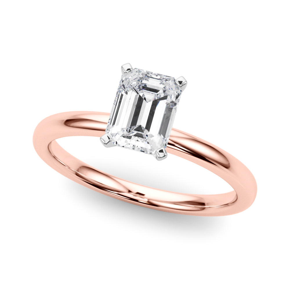 Noble Remount Ring Round Diamond Engagement Ring — 9K/18K Gold & Platinum