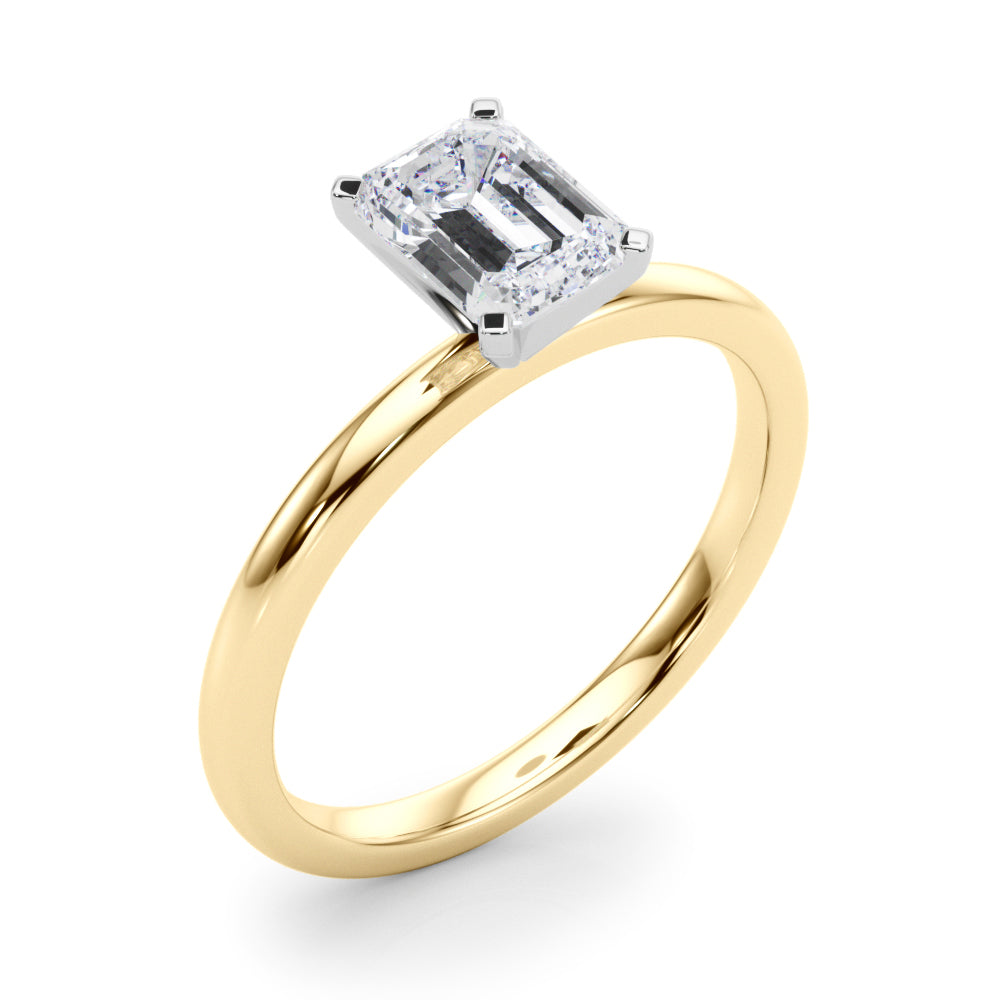Noble Remount Ring Round Diamond Engagement Ring — 9K/18K Gold & Platinum