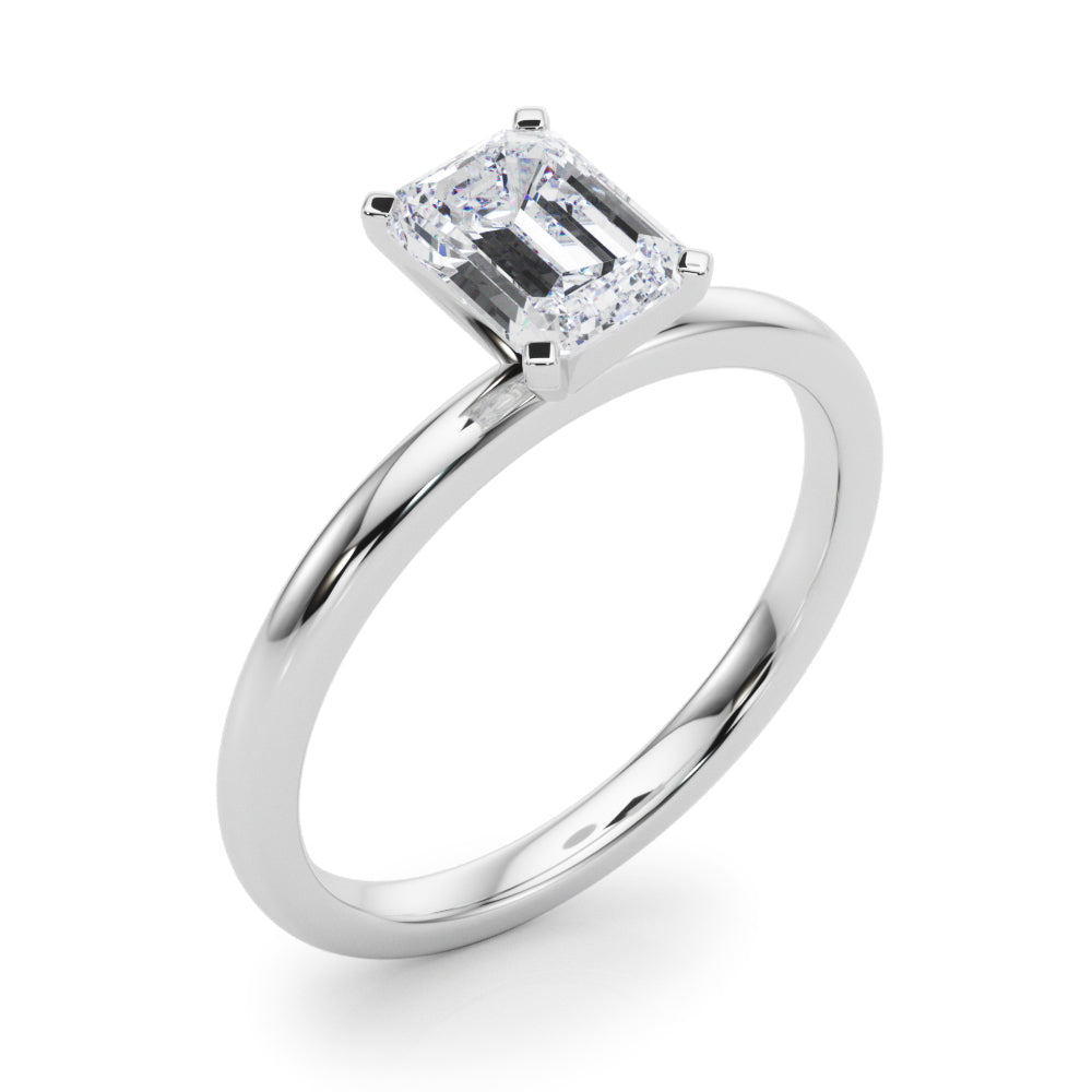Noble Remount Ring Round Diamond Engagement Ring — 9K/18K Gold & Platinum