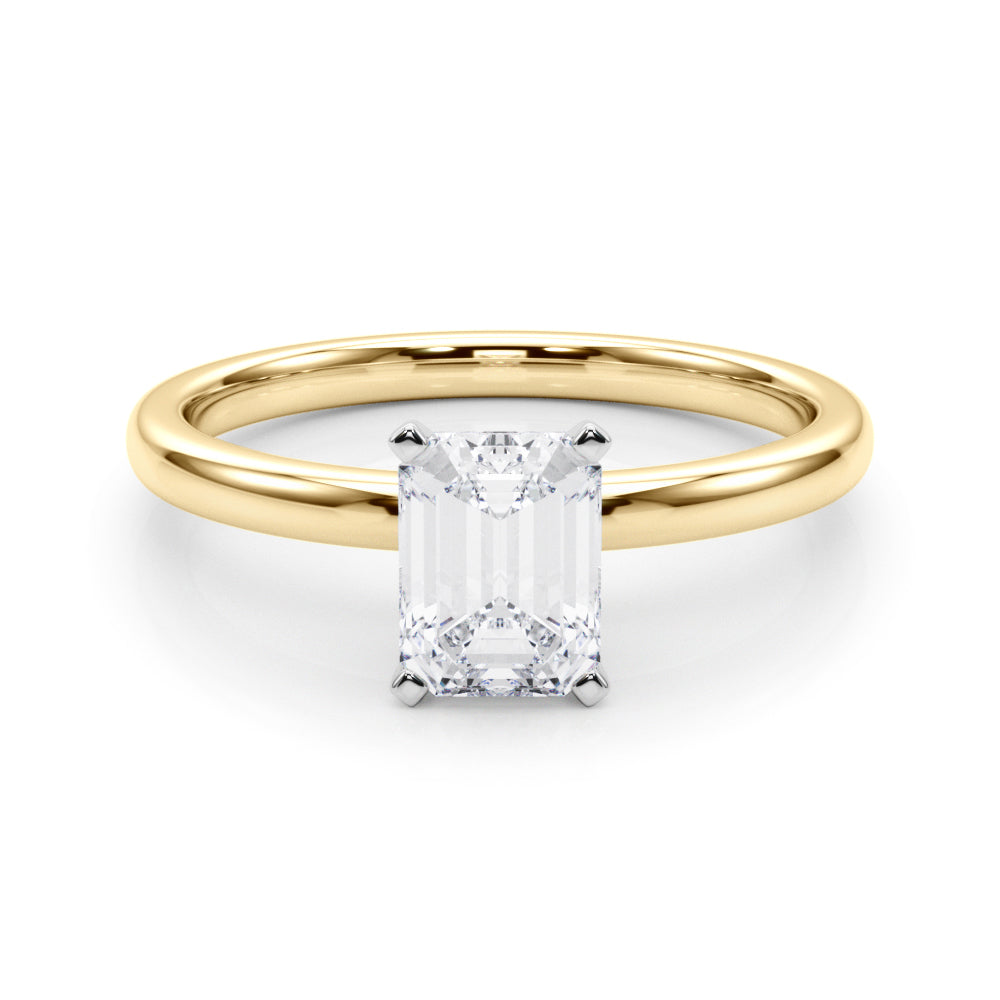 Noble Remount Ring Round Diamond Engagement Ring — 9K/18K Gold & Platinum