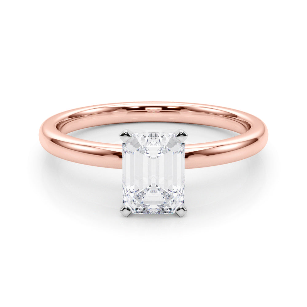 Noble Remount Ring Round Diamond Engagement Ring — 9K/18K Gold & Platinum