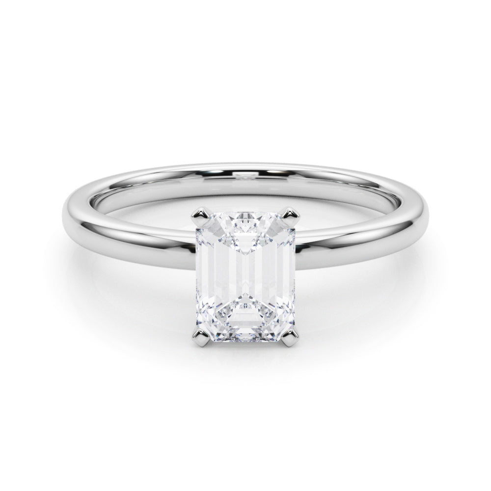 Noble Remount Ring Round Diamond Engagement Ring — 9K/18K Gold & Platinum