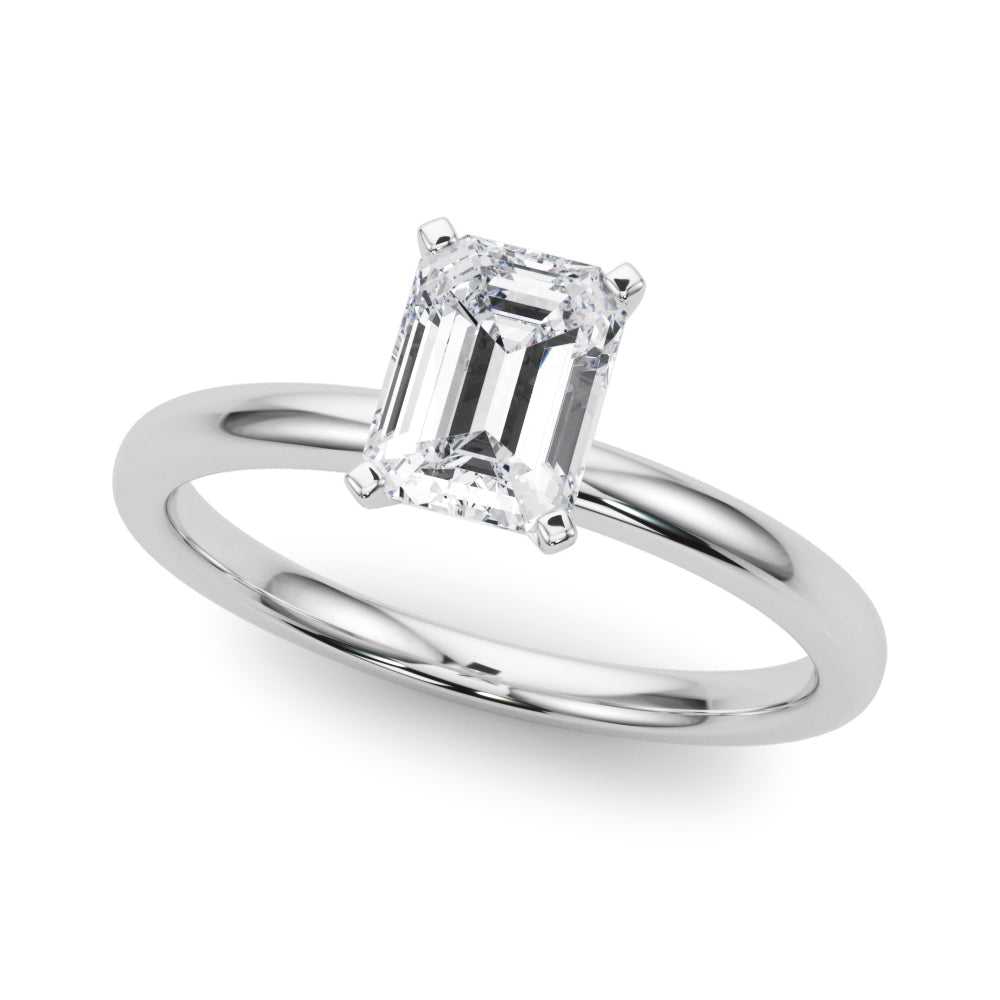 Noble Remount Ring Round Diamond Engagement Ring — 9K/18K Gold & Platinum