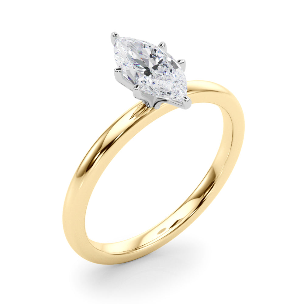 Noble Remount Ring Round Diamond Engagement Ring — 9K/18K Gold & Platinum