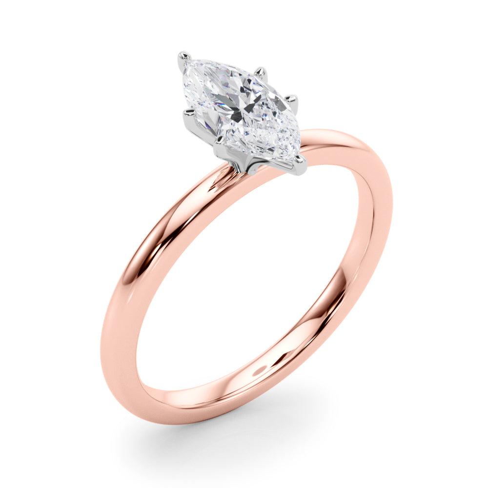Noble Remount Ring Round Diamond Engagement Ring — 9K/18K Gold & Platinum
