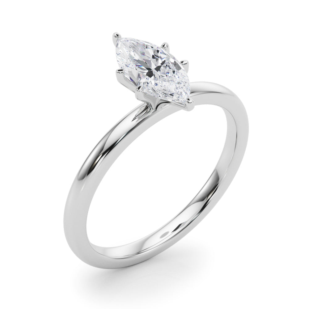 Noble Remount Ring Round Diamond Engagement Ring — 9K/18K Gold & Platinum