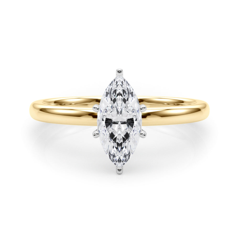 Noble Remount Ring Round Diamond Engagement Ring — 9K/18K Gold & Platinum