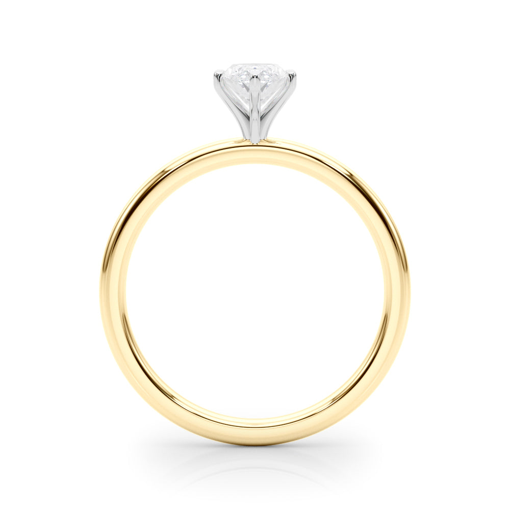 Noble Remount Ring Round Diamond Engagement Ring — 9K/18K Gold & Platinum