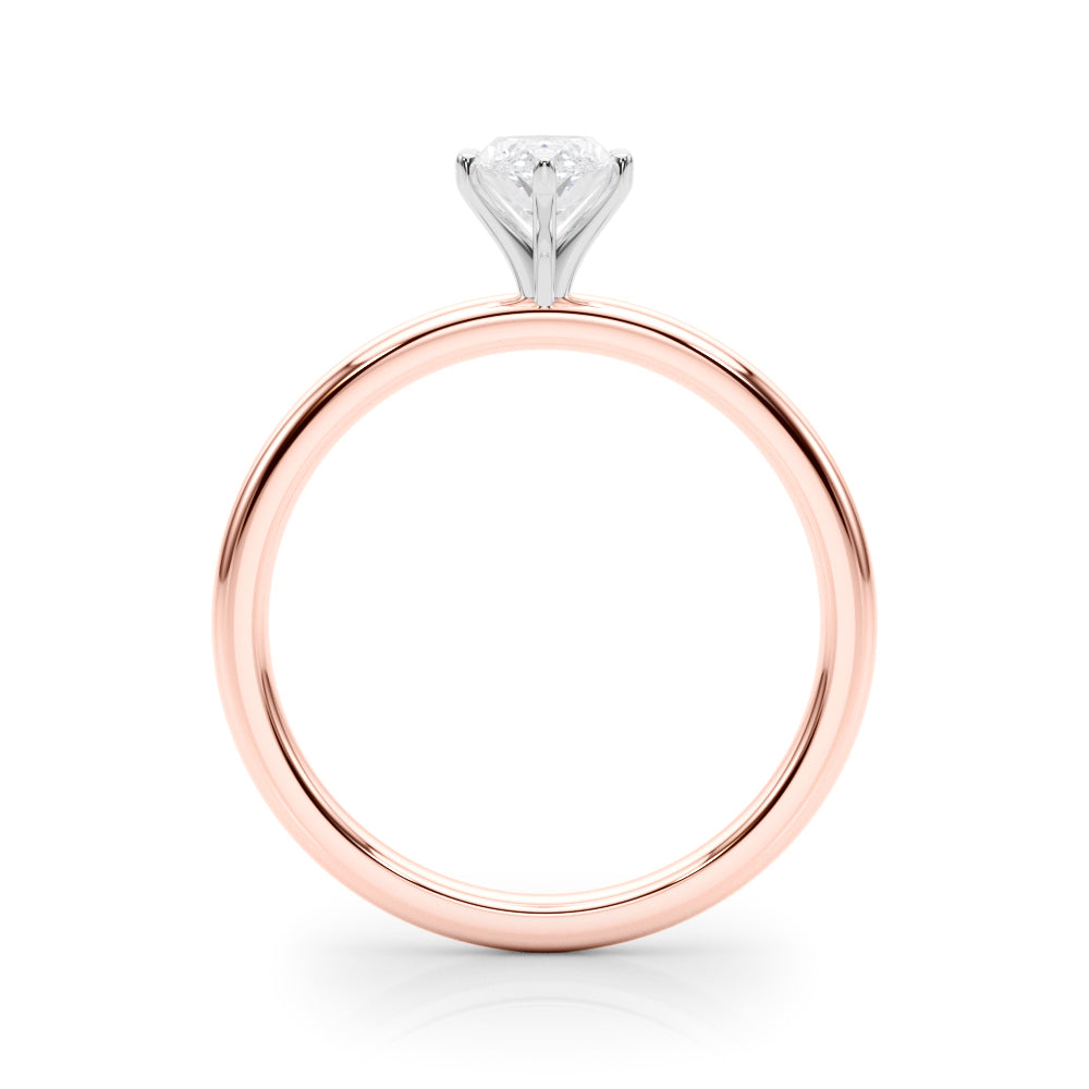 Noble Remount Ring Round Diamond Engagement Ring — 9K/18K Gold & Platinum