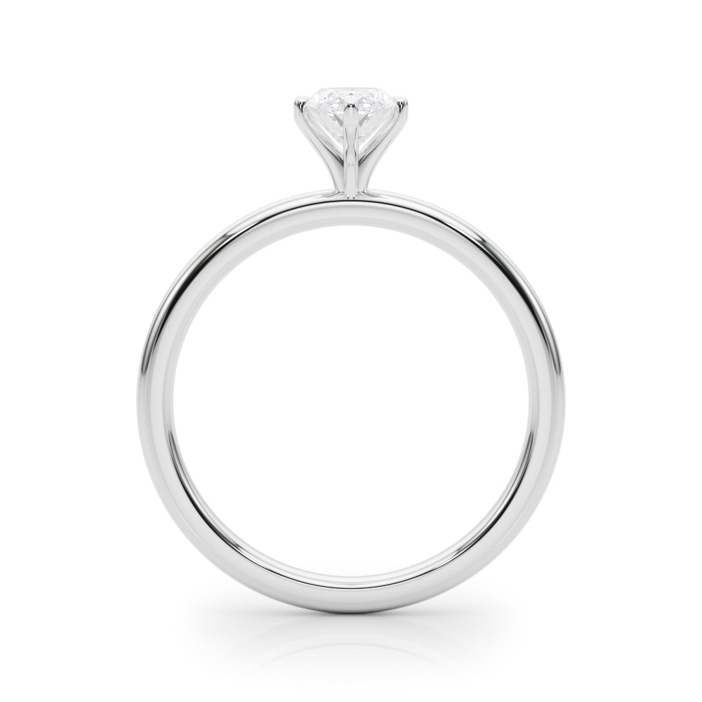 Noble Remount Ring Round Diamond Engagement Ring — 9K/18K Gold & Platinum