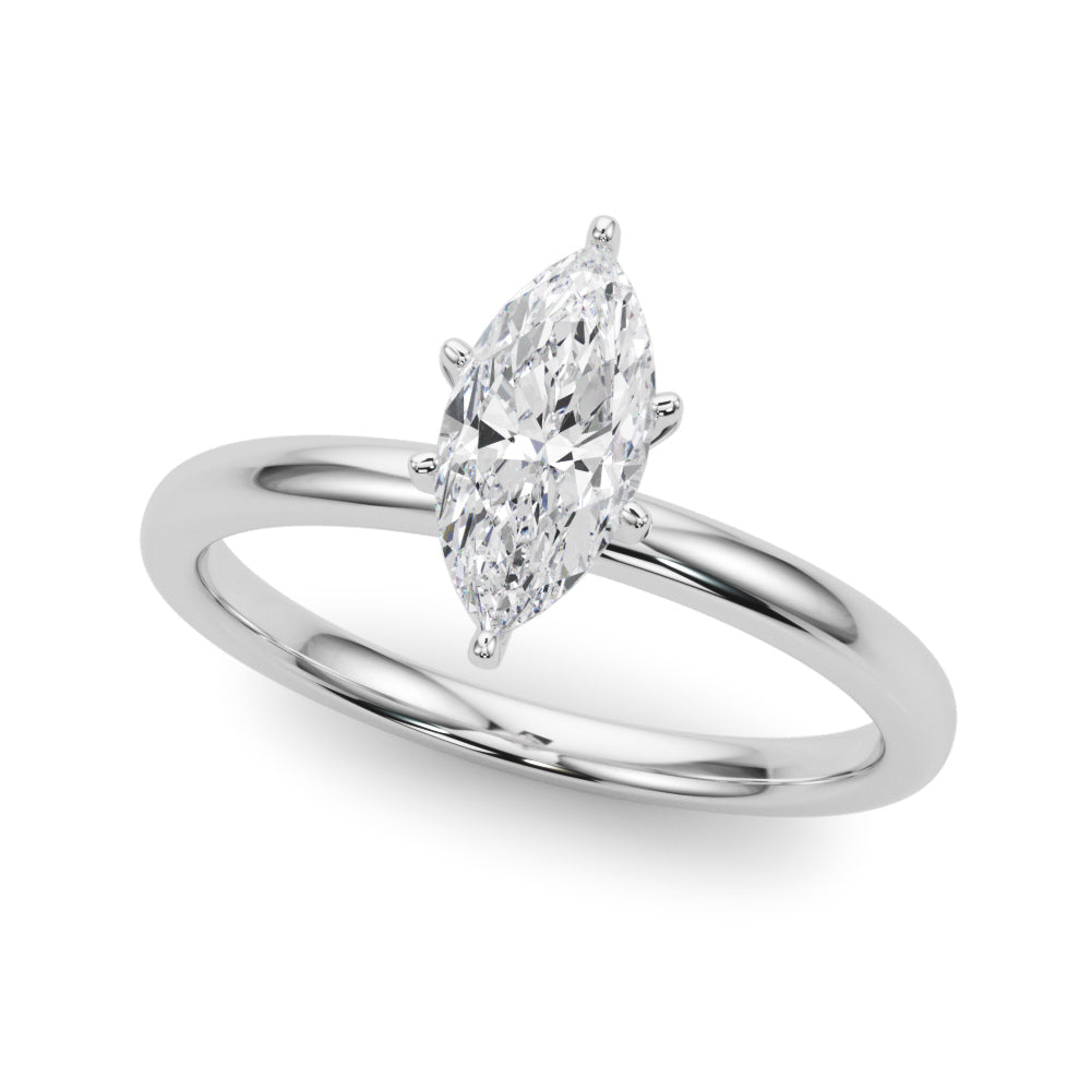 Noble Remount Ring Round Diamond Engagement Ring — 9K/18K Gold & Platinum