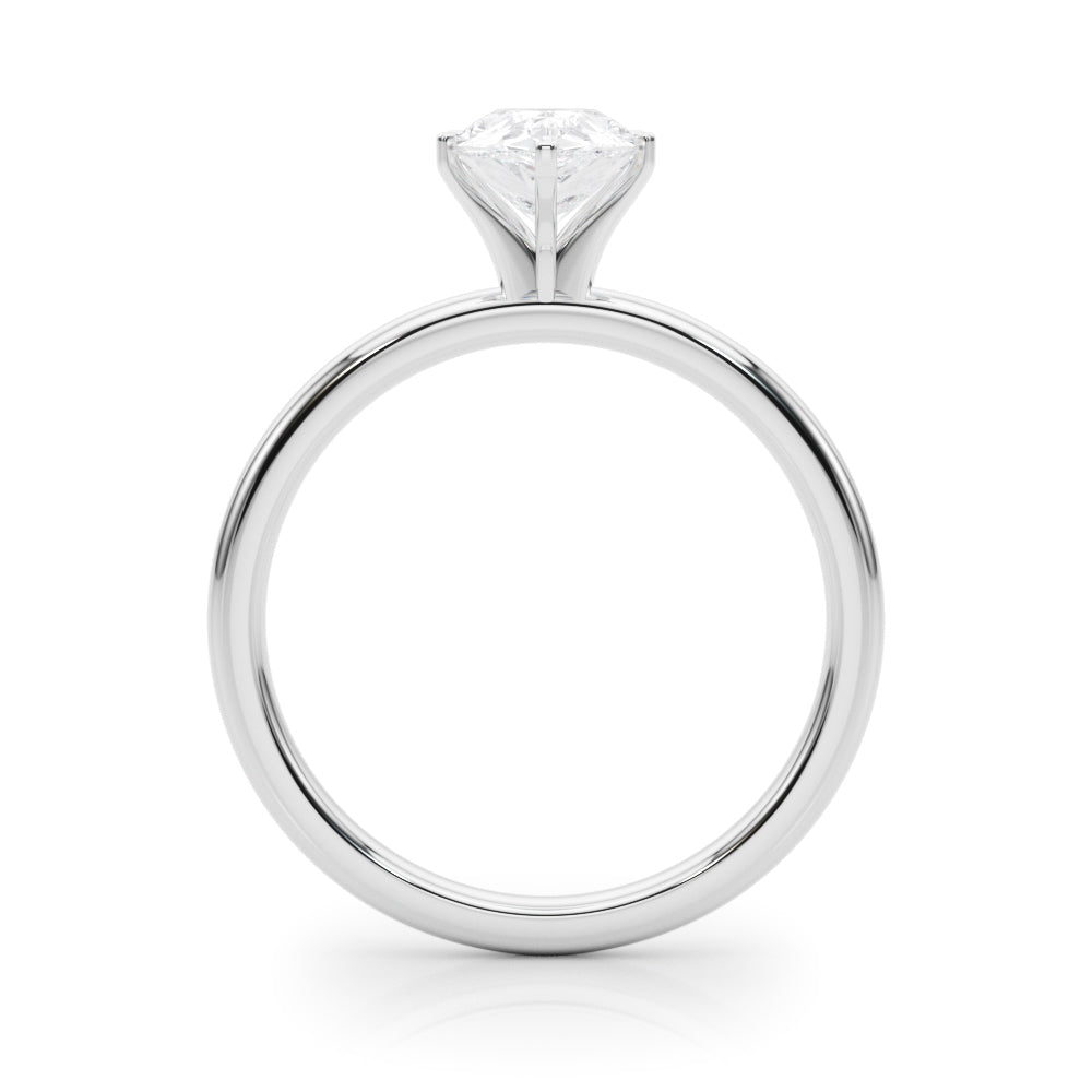 Noble Remount Ring Round Diamond Engagement Ring — 9K/18K Gold & Platinum