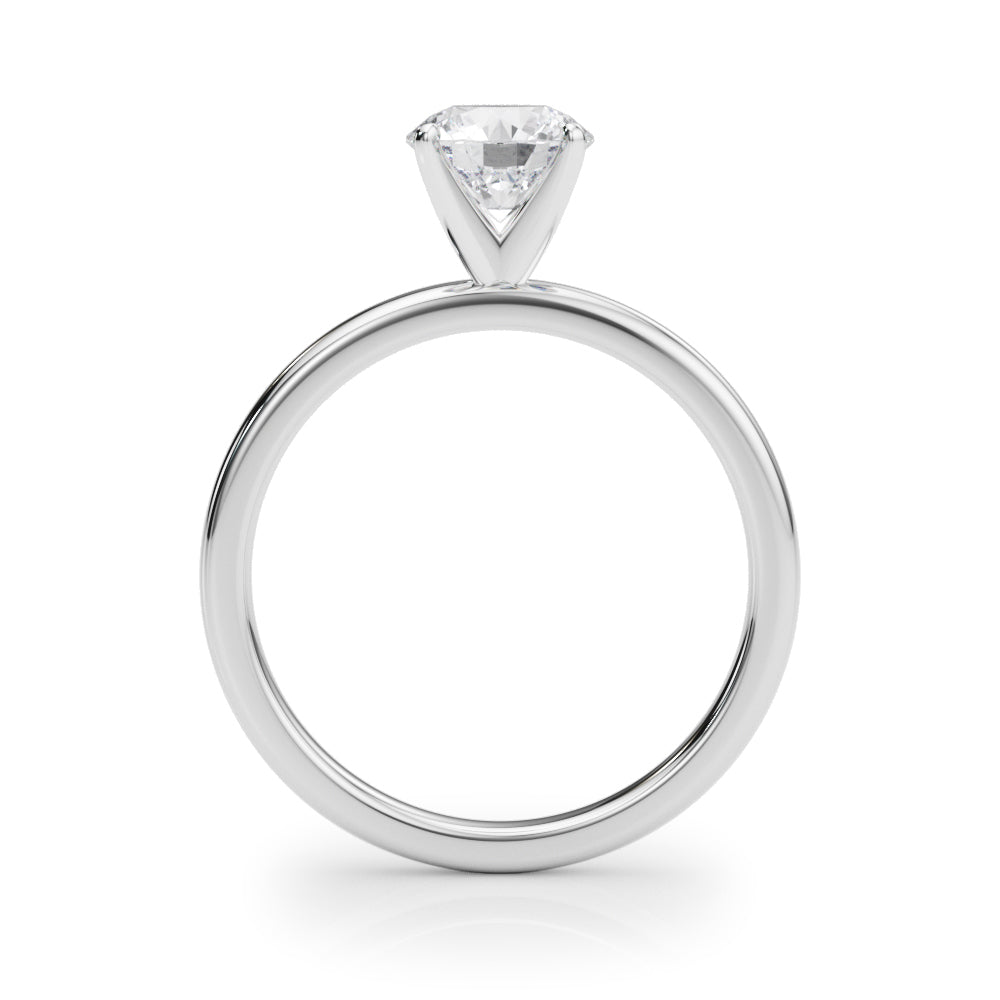 Noble Remount Ring Round Diamond Engagement Ring — 9K/18K Gold & Platinum