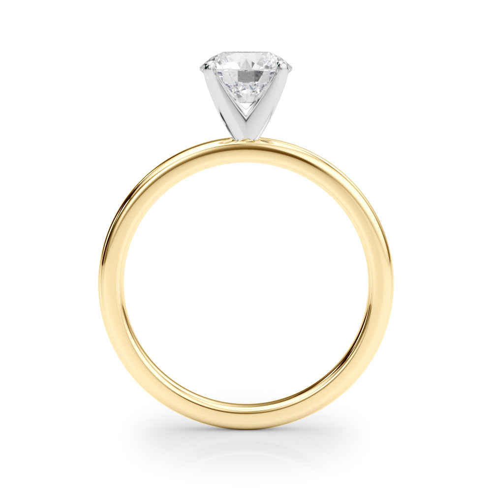 Noble Remount Ring Round Diamond Engagement Ring — 9K/18K Gold & Platinum