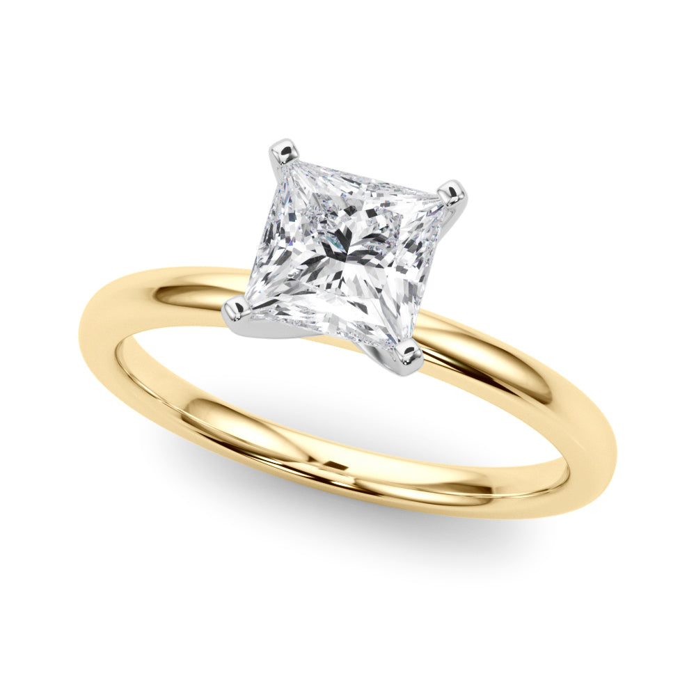 Noble Remount Ring Round Diamond Engagement Ring — 9K/18K Gold & Platinum