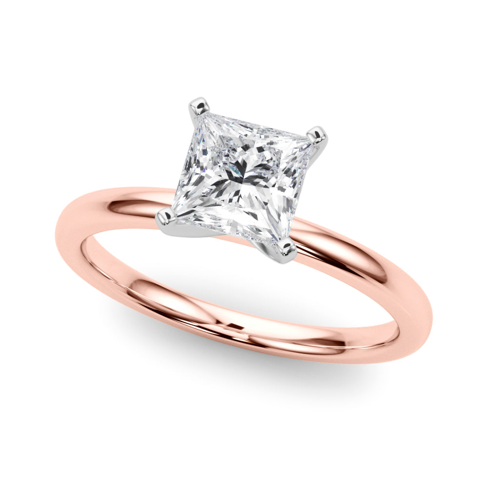 Noble Remount Ring Round Diamond Engagement Ring — 9K/18K Gold & Platinum