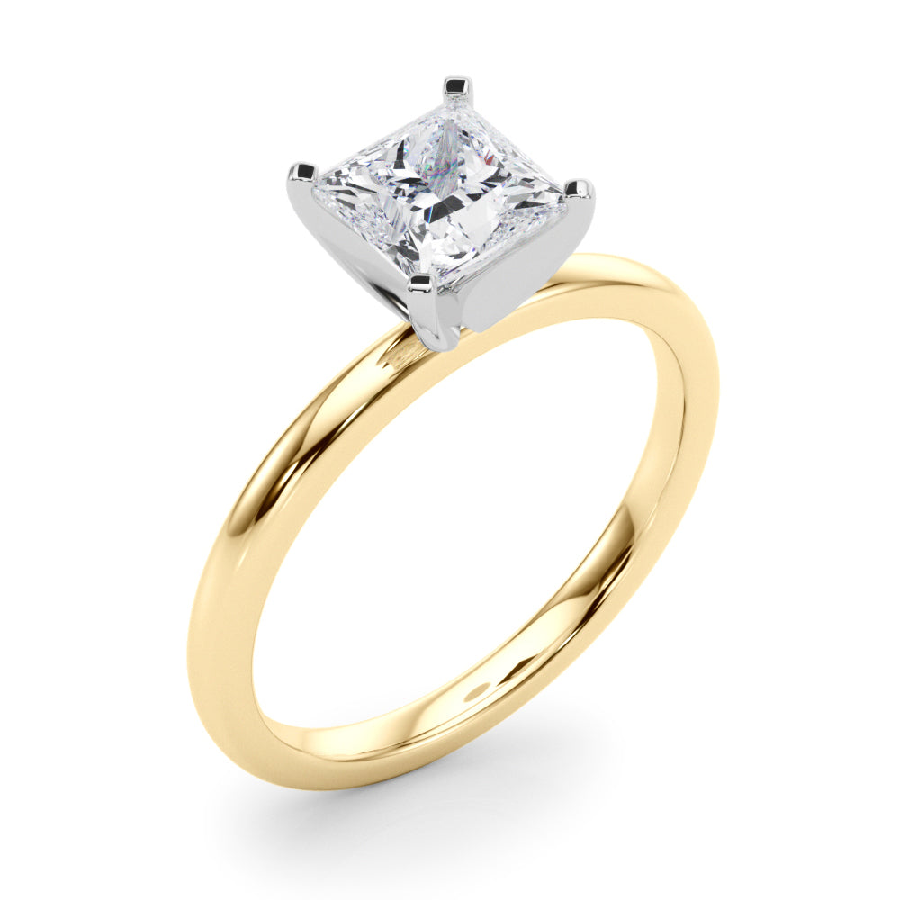 Noble Remount Ring Round Diamond Engagement Ring — 9K/18K Gold & Platinum