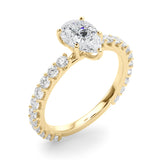 Heirloom Sidestone Pear Diamond Engagement Ring — 9K/18K Gold & Platinum